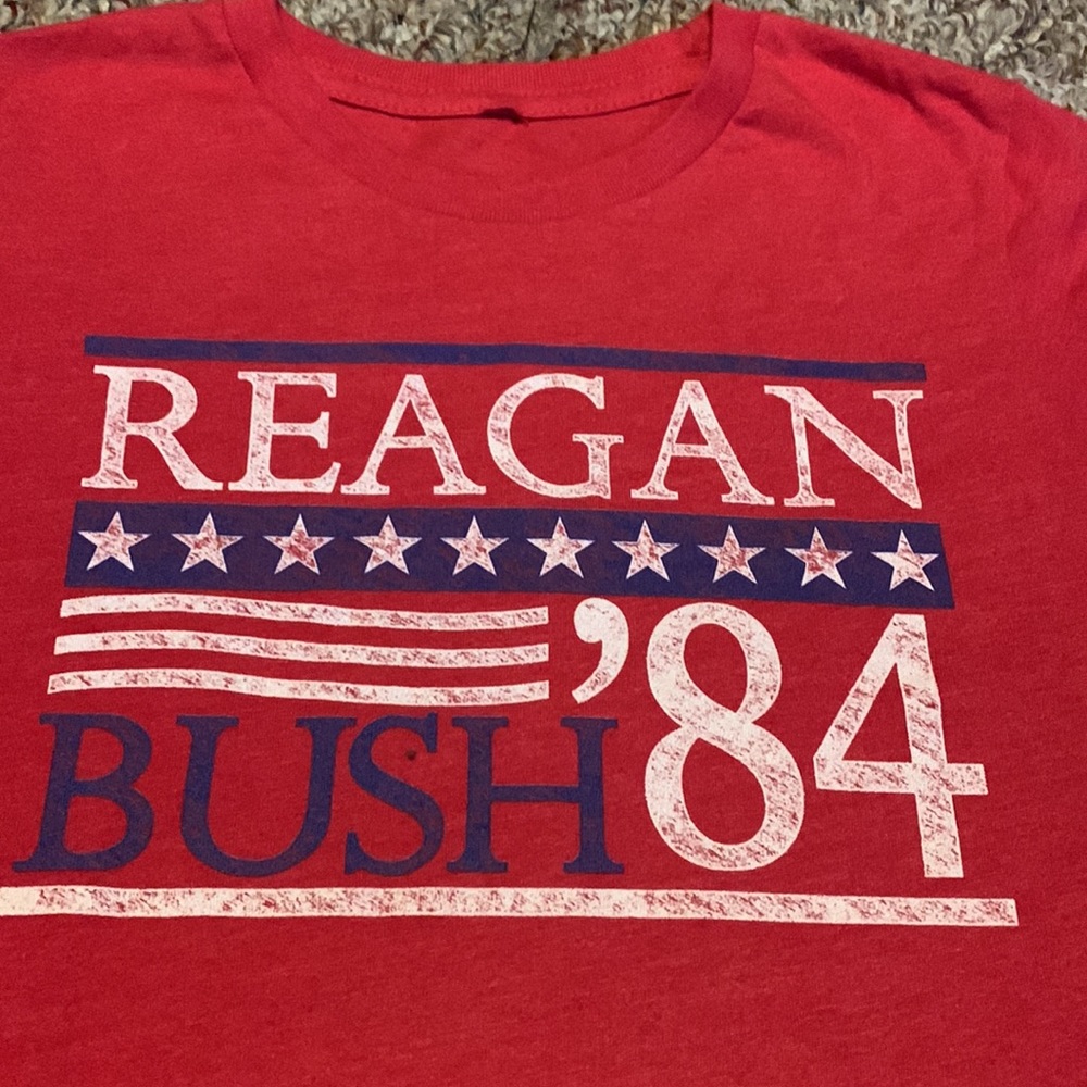 Bundle of 2 Reagan Bush ‘84 Youth T-shirts Navy & Red Boys & Girls - Picture 5 of 5